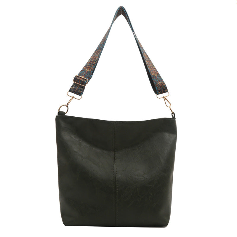 Women's Simple High Texture Wide Strap Popular Tote Bags