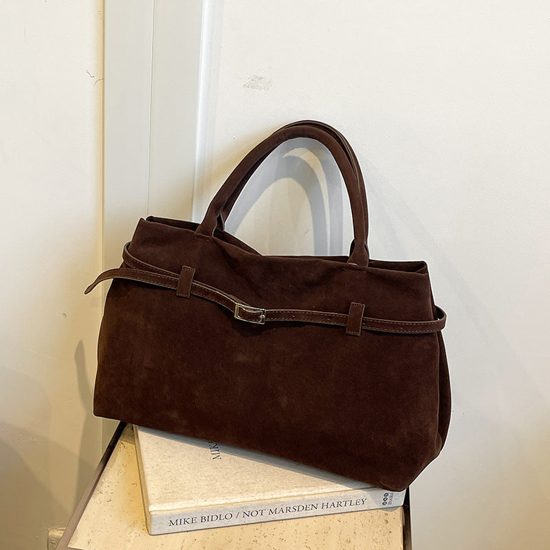 Popular Fashionable Retro Suede Surface Design Shoulder Bags