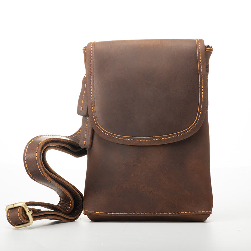 Men's Layer Cowhide Leather Genuine High-grade Crazy Bags