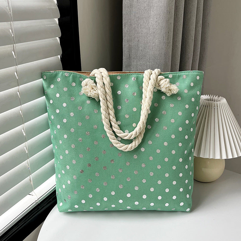 Women's Linen Hot Printed Pattern Large Capacity Shoulder Bags