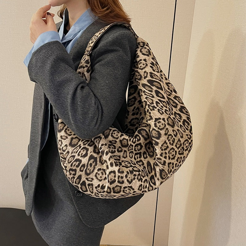Vintage Leopard Print Design Simple Comfortable Shoulder Bags