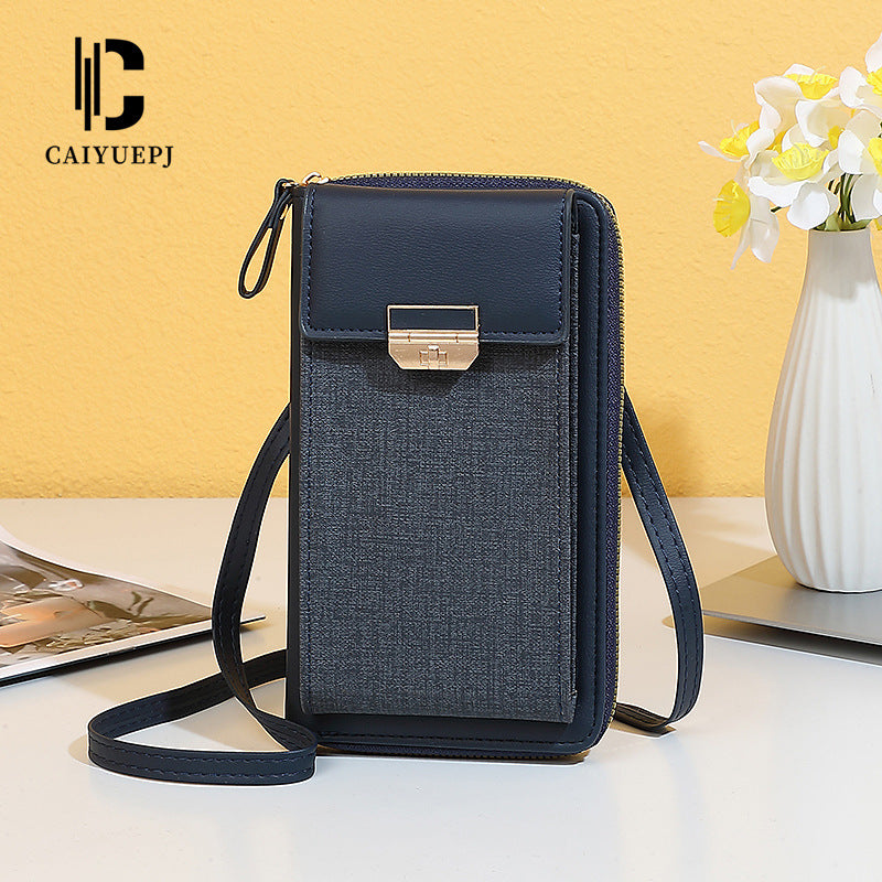 Women's Mobile Fashion Simple Korean Latch Phone Bags