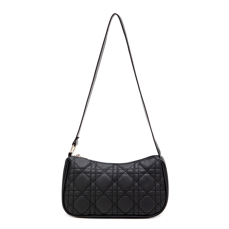 Women's Fashion Diamond Embroidered Underarm Trendy Mini Armpit Bags