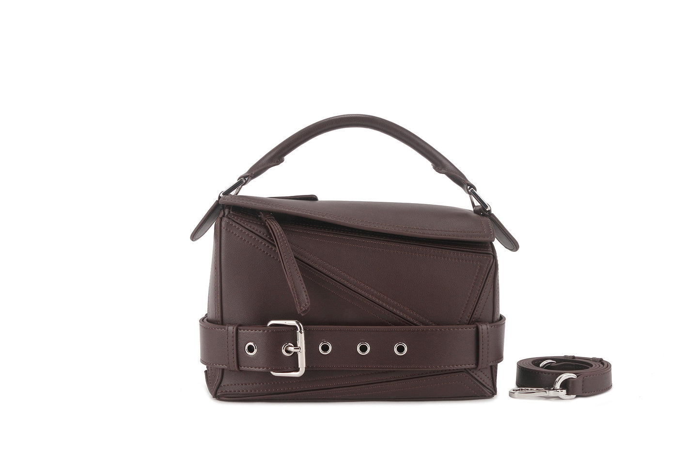 Women's & Men's & Geometric Motorcycle Leather Suede Portable Handbags