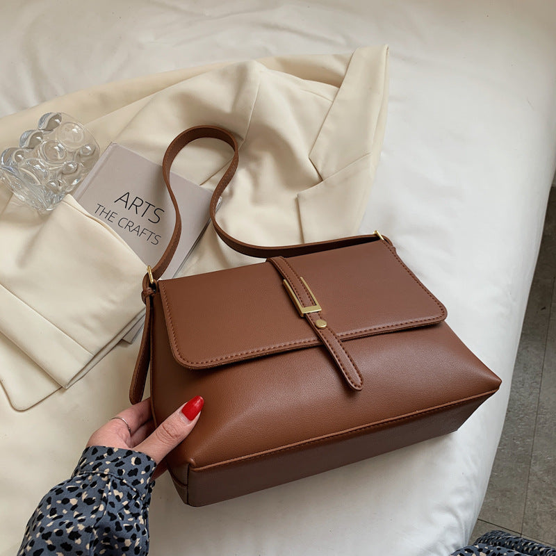 Women's Retro Large Capacity Fashionable Simple Textured Bags