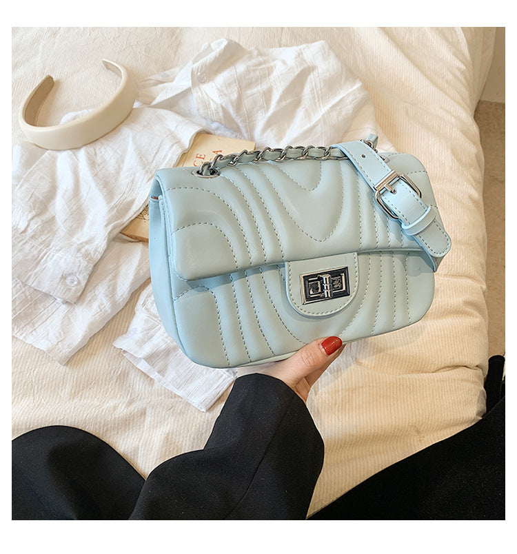 Women's Embroidery Line Fashion Simple Pouches Texture Crossbody Bags