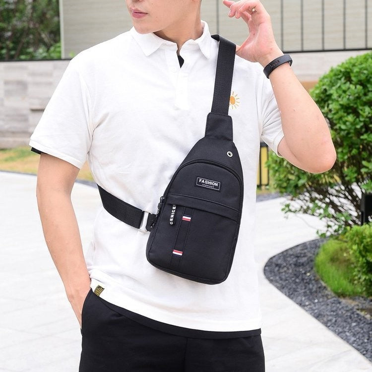 Men's Fashion One Zipper Oxford Woven Buckle