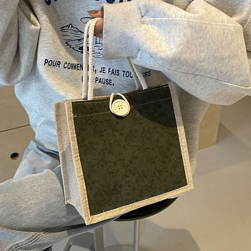 Summer French Floral Hand Lunch Box Shoulder Bags