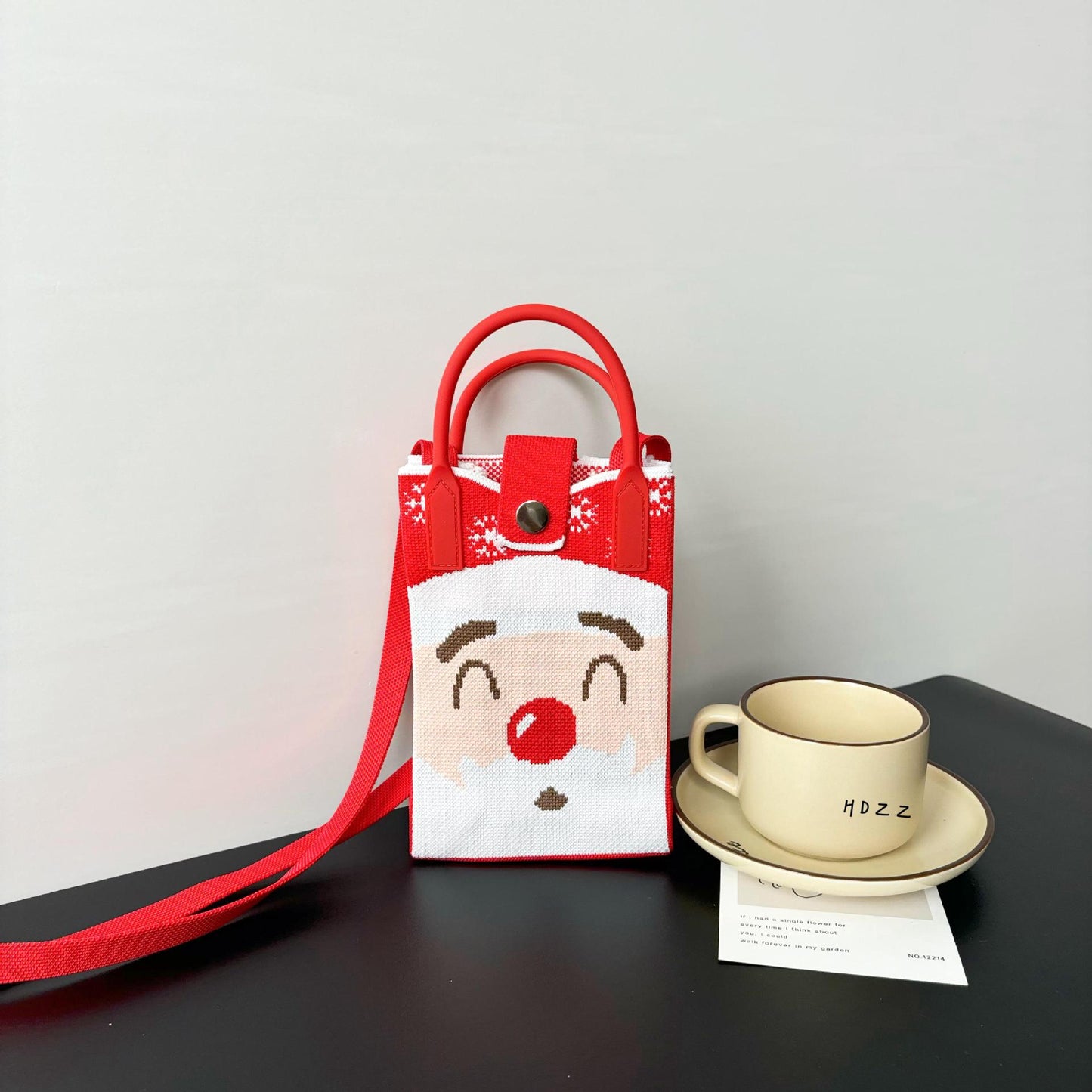 High Sense Mobile Cartoon Knitted Dopamine Bags