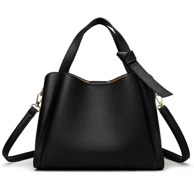 Women's Soft Leather Vegetable Basket High-grade Elegant Shoulder Bags