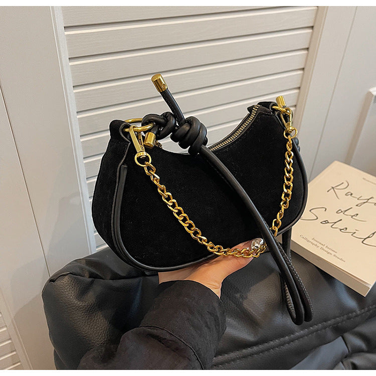 Women's Matte Leather Fashion Retro Dumpling Western Shoulder Bags