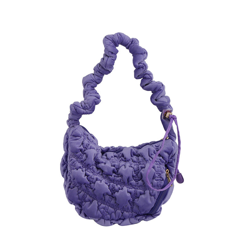 Women's Clouds Plush Large Capacity Niche Veet Shoulder Bags