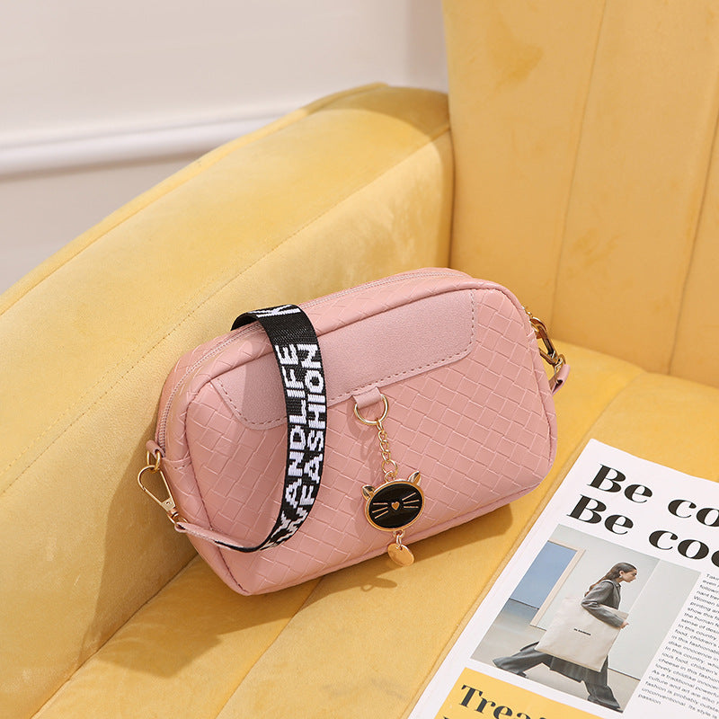Trendy Lady Temperament Embossed Woven Pattern Crossbody Bags