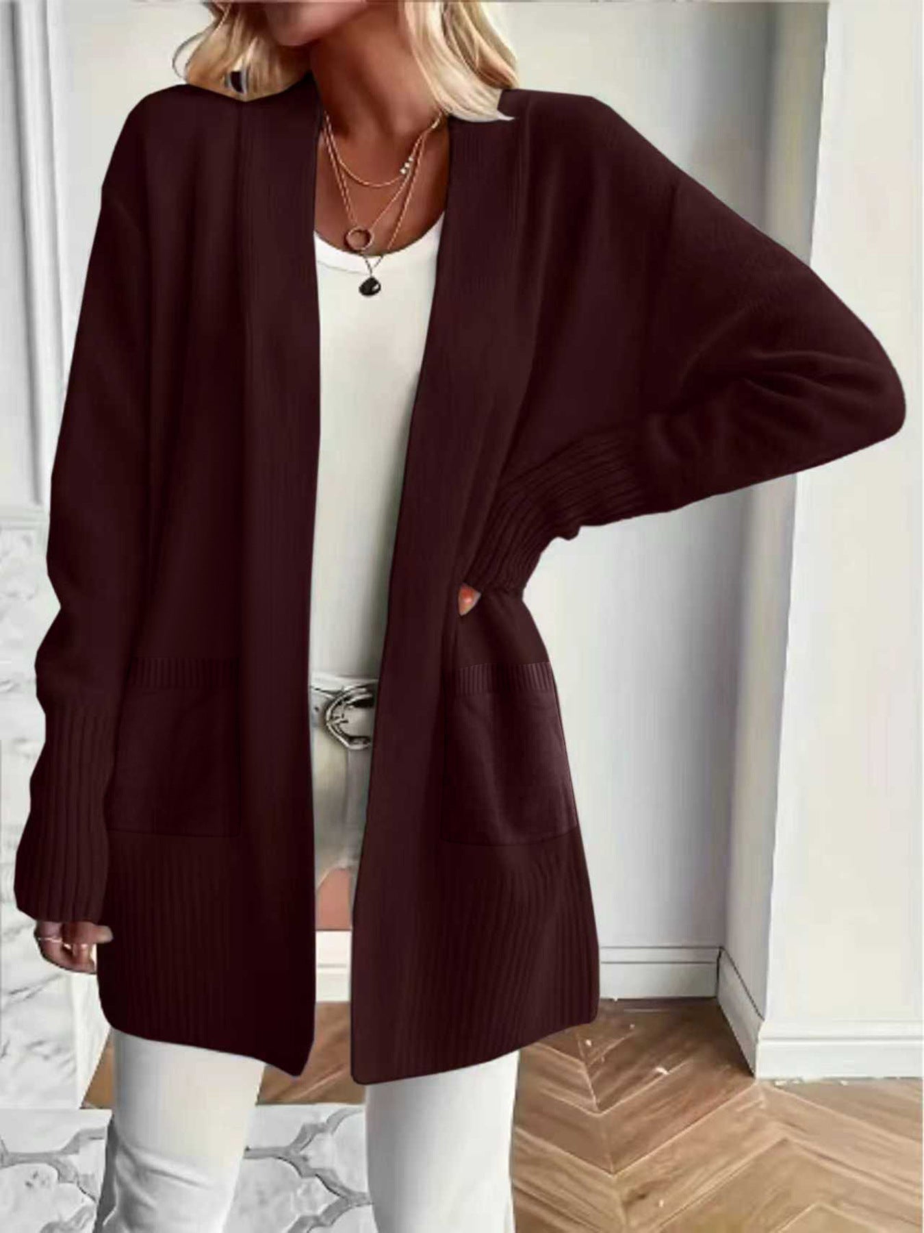 Women's Large Casual Simple Elegant Shawl With Knitwear