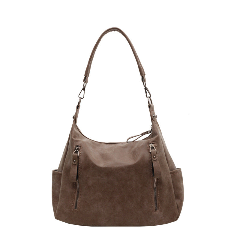 Women's Motorcycle Fashionable Underarm Niche Texture Large Bags