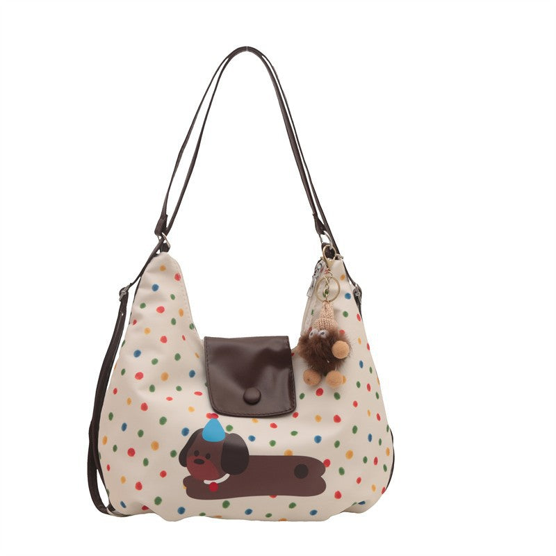 Sausage Puppy Leisure Commute Large Capacity Shoulder Bags