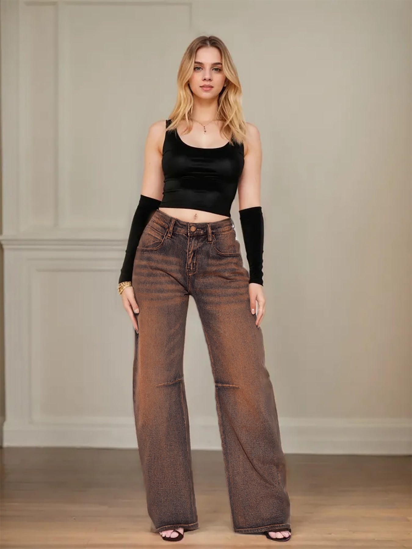 Women's Trendy Street Style Washed Stretch Jeans