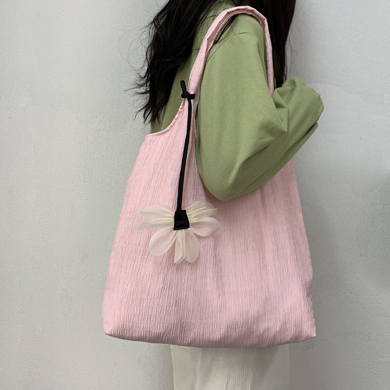 Women's Canvas Thin Fresh Fairy Style Large Shoulder Bags