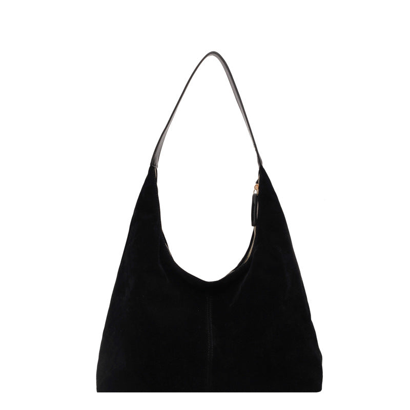 Women's Suede For Fashion Solid Color Large Shoulder Bags