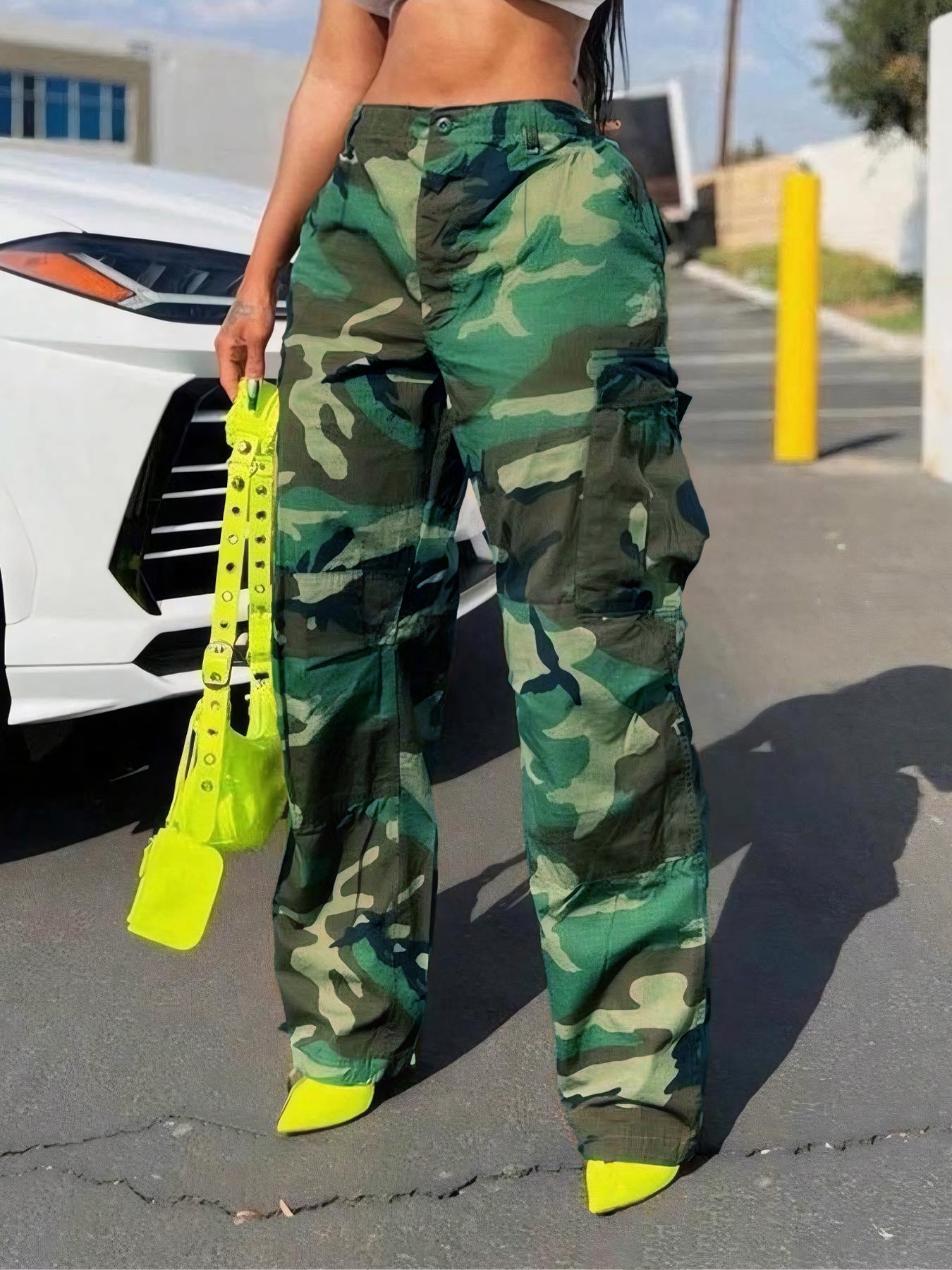 Women's Camouflage Cargo American Fashion Loose Casual Clothing