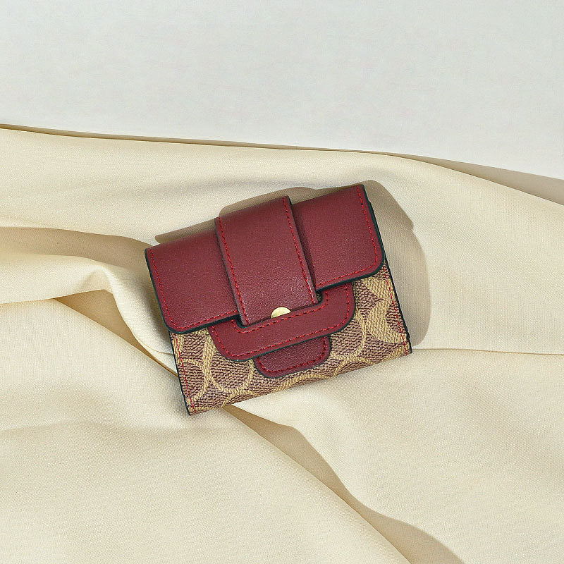 Women's Trendy Fashion Korean Zipper Expanding Card Holder