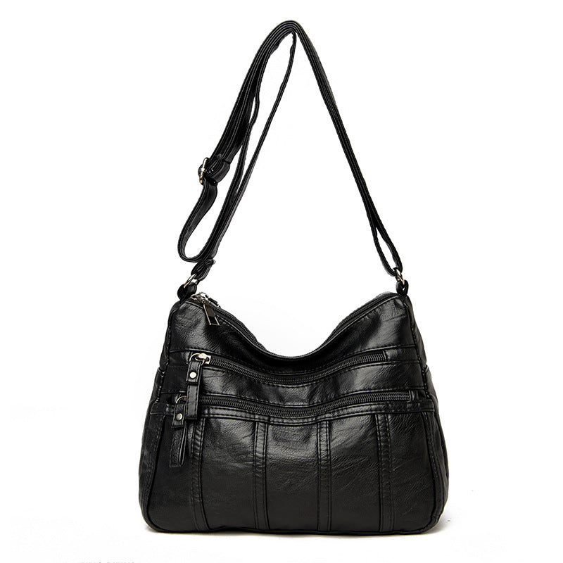 Women's Fashion Soft Washed Mother Lightweight Trendy Men's Messenger Bags