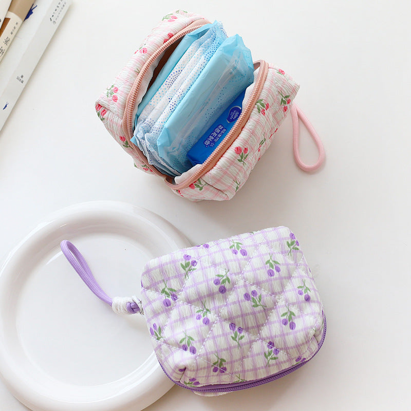 Portable Tulip Pouch Sanitary Pads Napkin Cosmetic Bags
