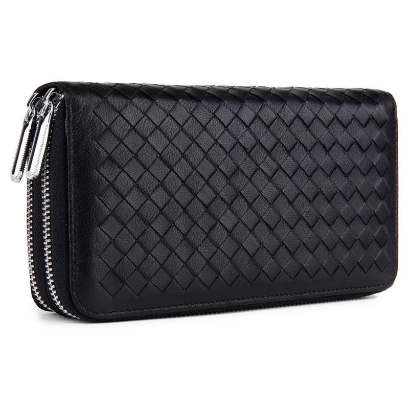 Men's Large Capacity Long Multiple Slots Sheepskin Ladies Wallets