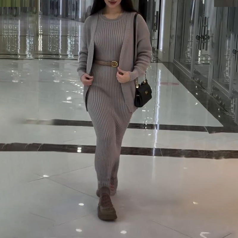 Elegant High-grade Shawl Knitted Comfortable Round Suits