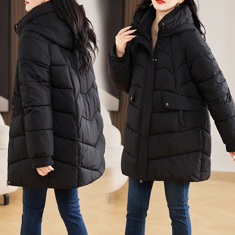 Winter Preppy Style Mid-length Fashion Casual Coats