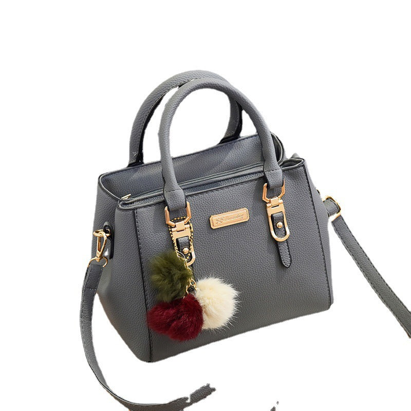 Women's Fashion Large Capacity Fur Ball Crossbody Bags