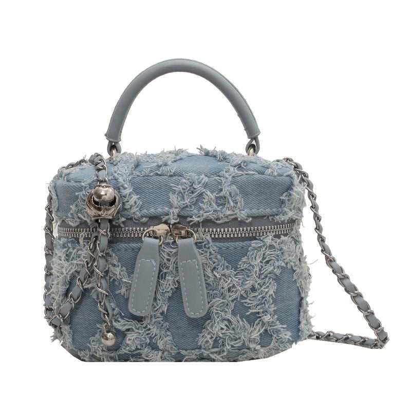 Women's Niche Retro Fashion Blue Denim Early Crossbody Bags
