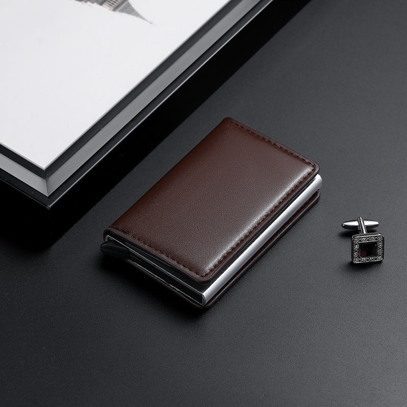 Women's & Men's & Metal Automatic Pop-up Cassette Refined Card Holder