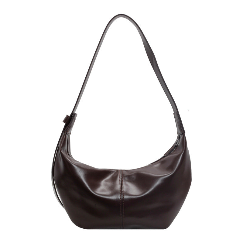 Women's Korean Pleated Dumpling Minimalist Horn Commuter Armpit Bags