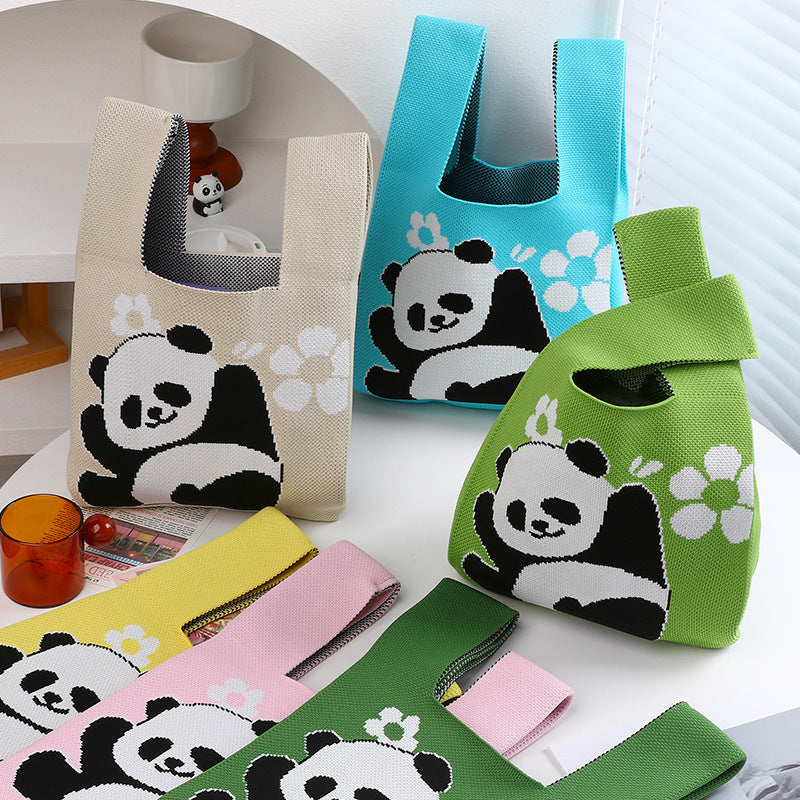 Panda Grandpa Cute Daily Hand Gift Handbags