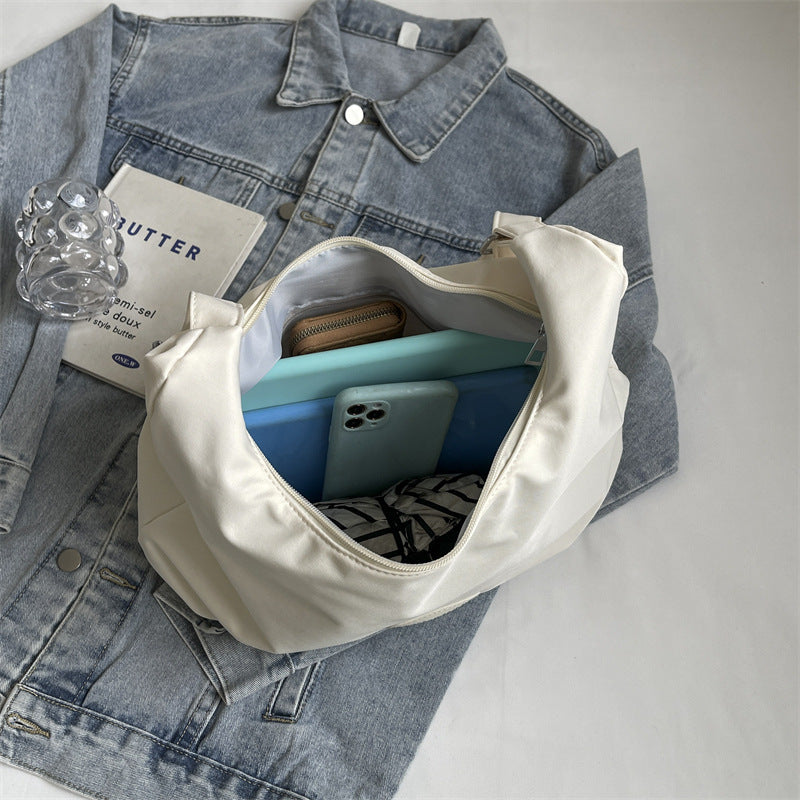 Trendy Autumn Simple Solid Color Commuter Crossbody Bags