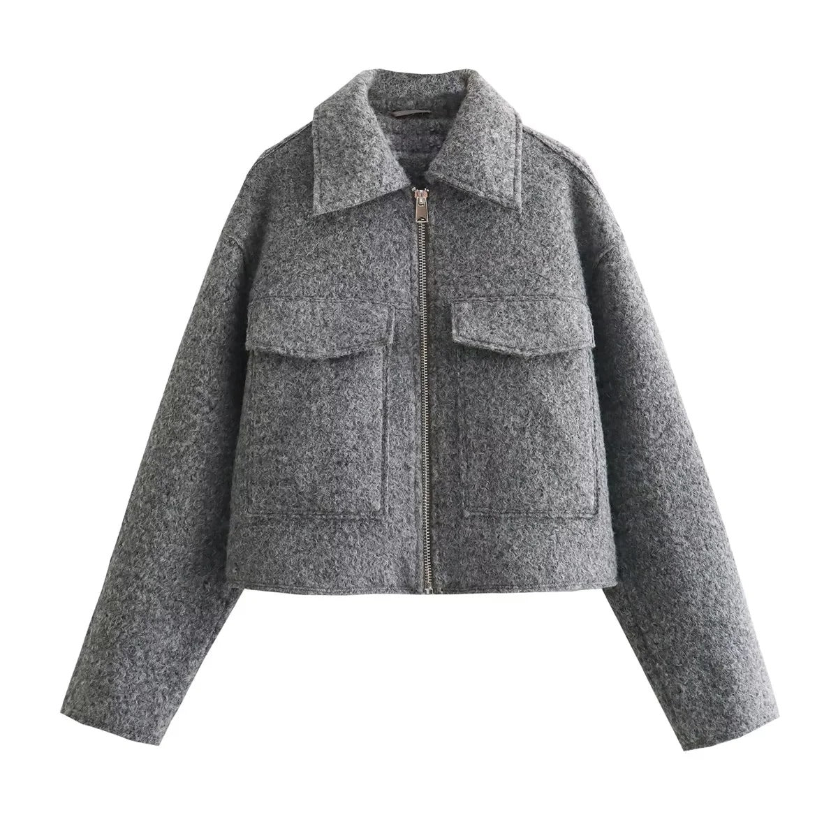Women's Spring Bead Leather Loose Casual Woolen Clothing