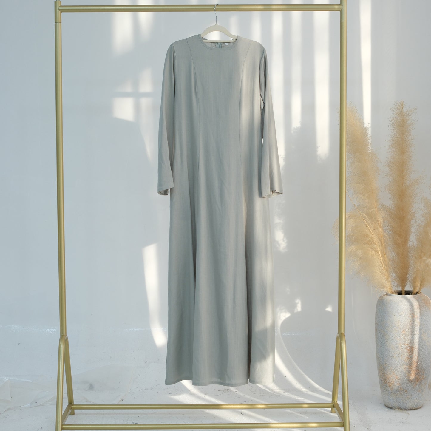 Solid Color Wide Hem Tied Dress Dresses