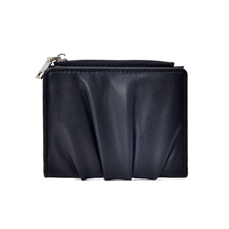 Style Pleated Simple Mini Multiple Slots Ladies Wallets
