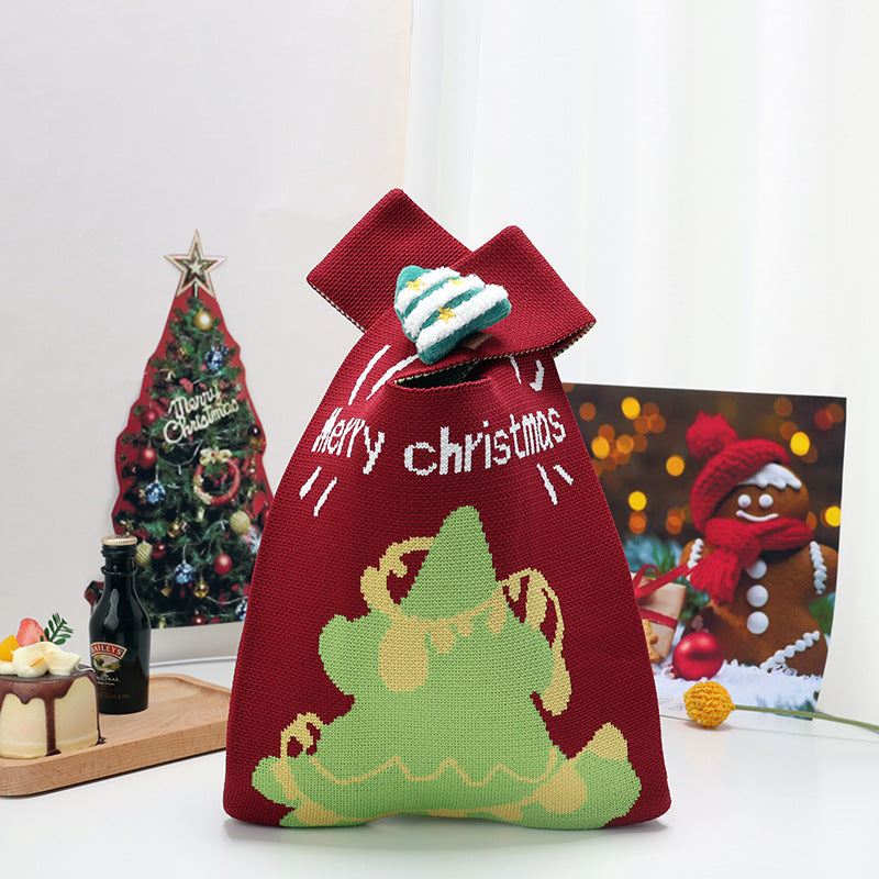 Christmas Gift Knitted Eve Fruit Commute Bags