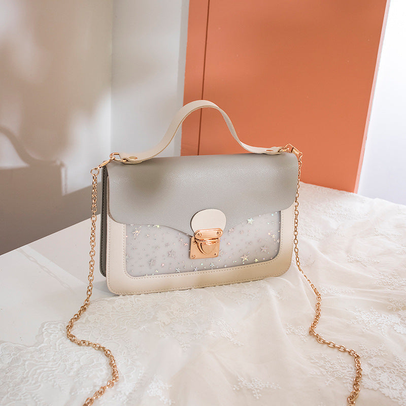 Women's Fashion Trendy Korean Style Transparent Star Shoulder Bags