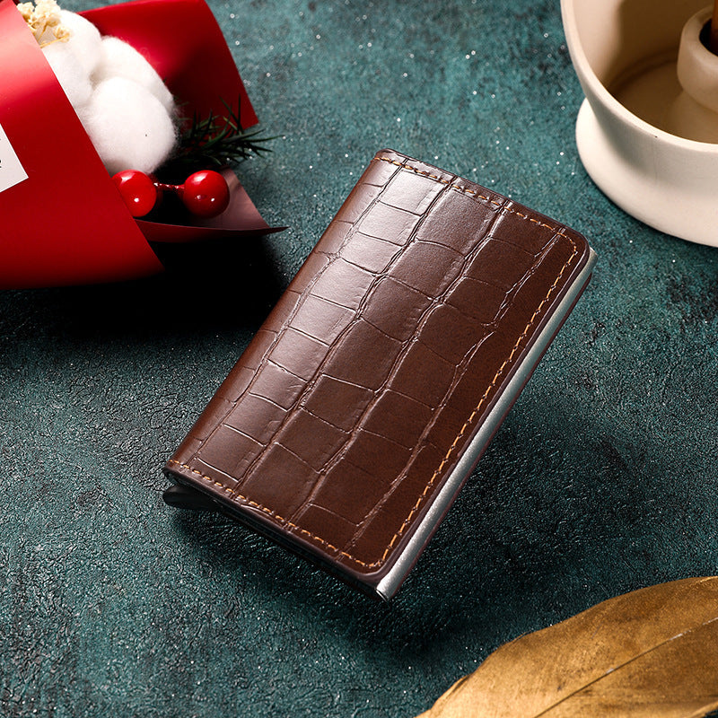 Women's & Men's & Metal Automatic Pop-up Cassette Refined Card Holder