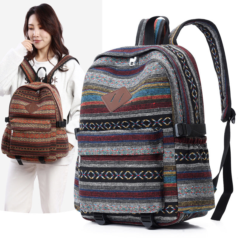 Women's Cotton Linen Fabric Ethnic Style Large Bags