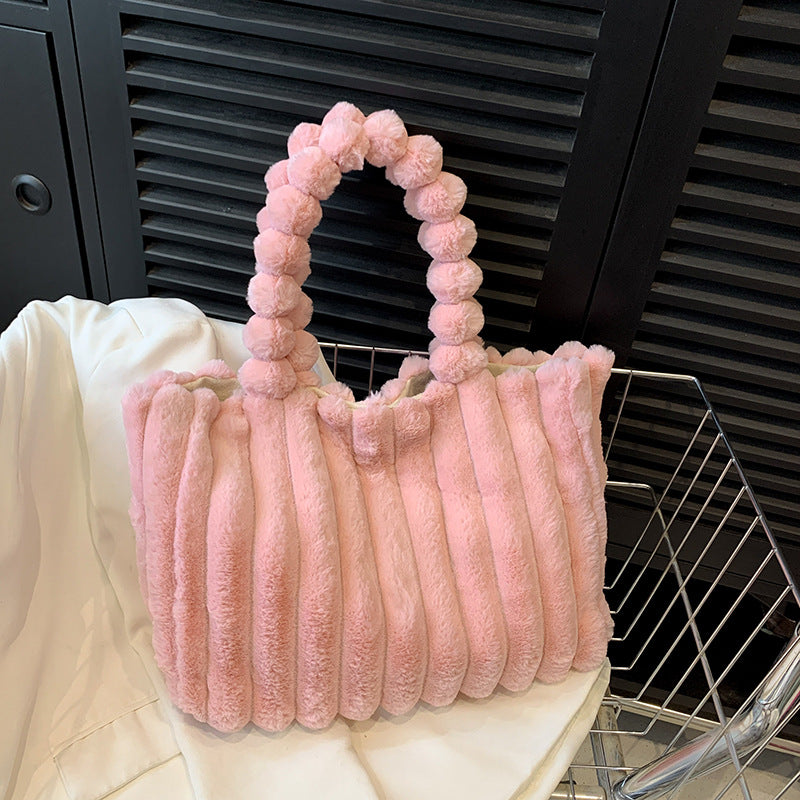 Large Capacity Totes Korean Style Solid Shoulder Bags