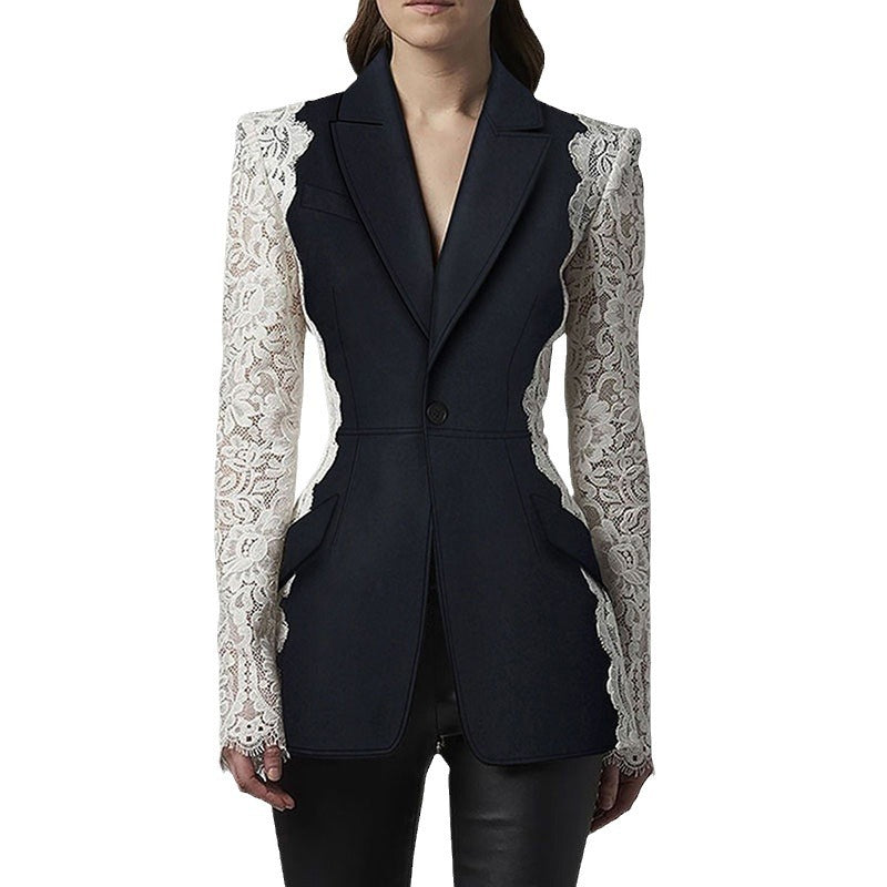 Quality Fashion Slim Fit One Button Contrast Color Small Suit
