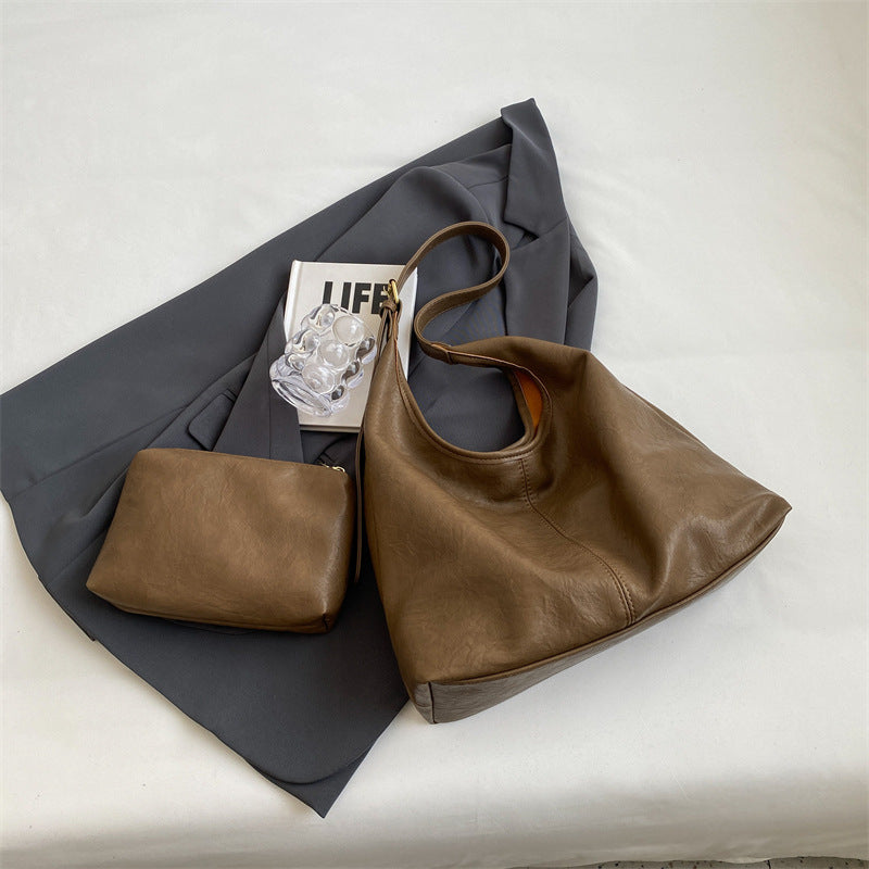 Women's Retro Commuter Fashionable Versatile Large Capacity Tote Bags