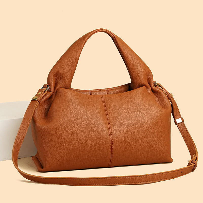 Women's French Niche Cloud Solid Color Dumpling Shoulder Bags