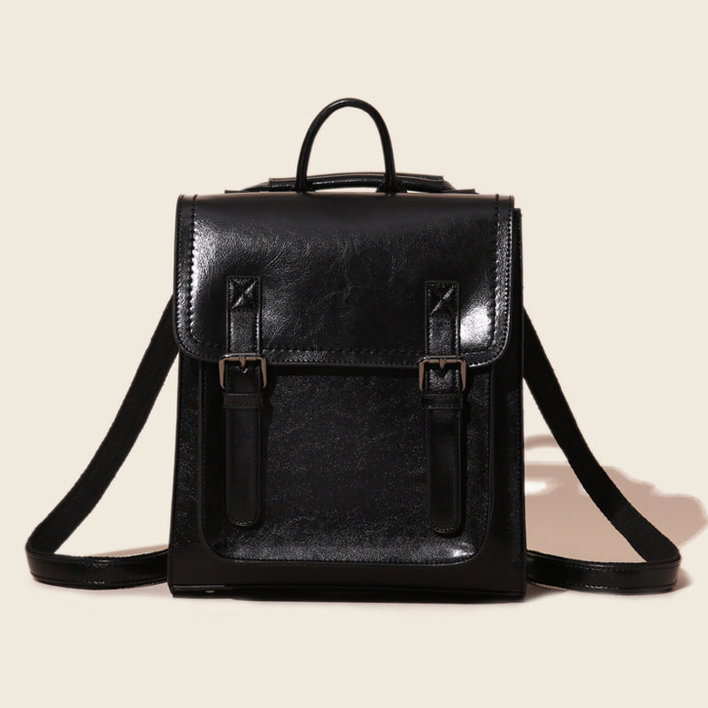 Women's Genuine Leather Fashion Oil Wax Cowhide Backpacks