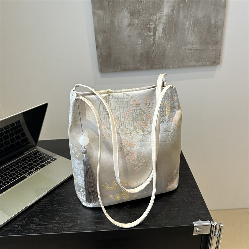 Print Large Capacity One Chinese Style Landscape Shoulder Bags