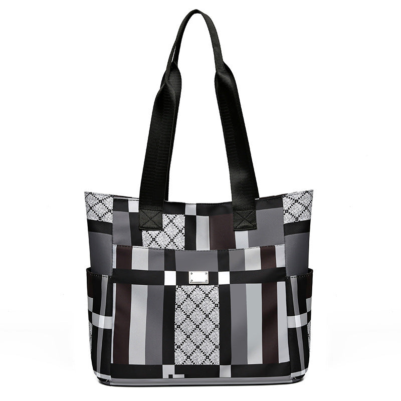 Women's Summer Fashion Portable Texture Plaid Commuter Shoulder Bags
